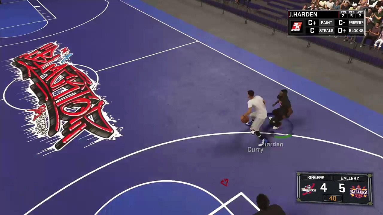 James Harden Breaks Curry's Ankles From NBA2K17