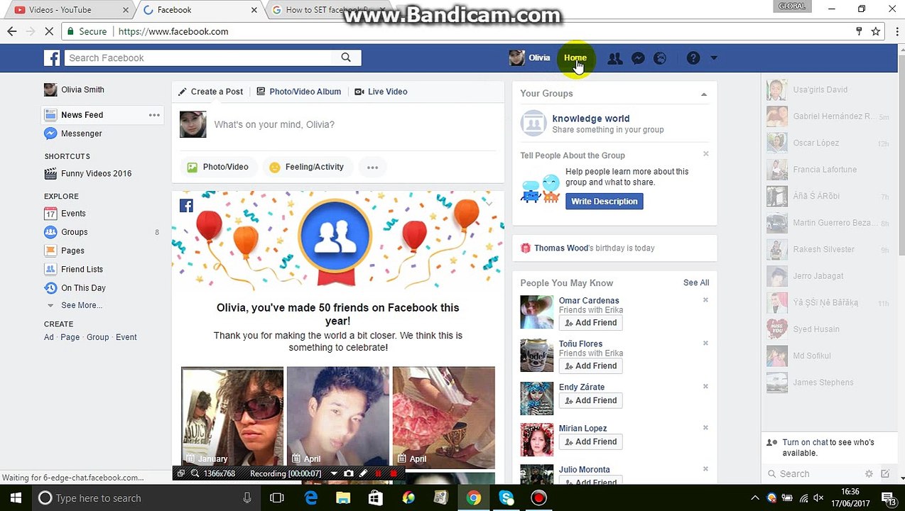 How to set facebook General Account Settings