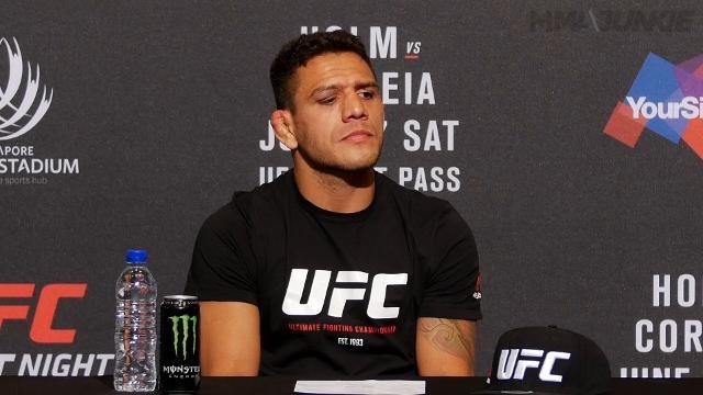 Rafael dos Anjos wants the welterweight belt one day, but vows to go step-by-step