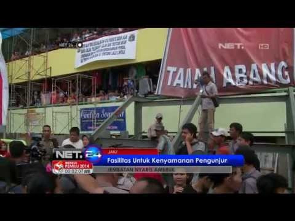 NET24-Jembatan Penghubung Blok F dan Blok G Tanah Abang Nyaris Ambruk