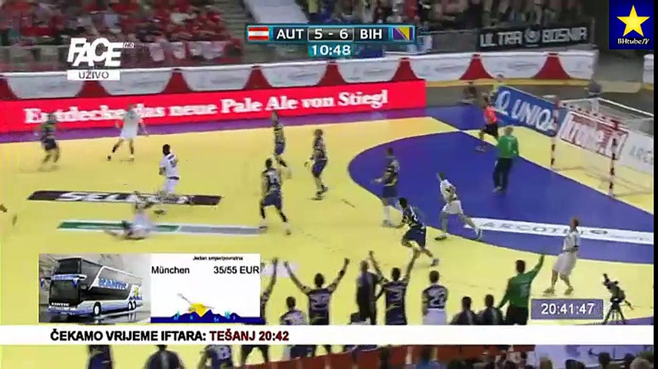 Austrija - BiH 17:17 - 1.poluvrijeme [Highlights] (17.6.2017)