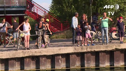 Paris: une course de 5 km dans les eaux du canal de l'Ourcq