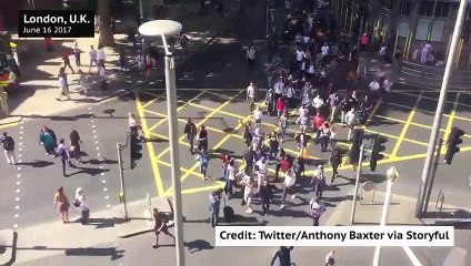 Protesters storm Kensington Town Hall demanding 'justice' for Grenfell Tower victims