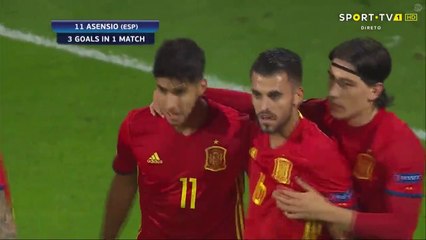 5-0 Marco Asensio Hat-Trick Goal  (Full Replay) - Spain U21 5 - 0 F.Y.R.O.M. U21 - 17.06.2017