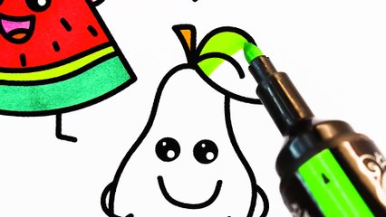Hur Man Ritar Roliga Fruktfärgningssidor För Barns Kreativitet Och Ritning För Barn