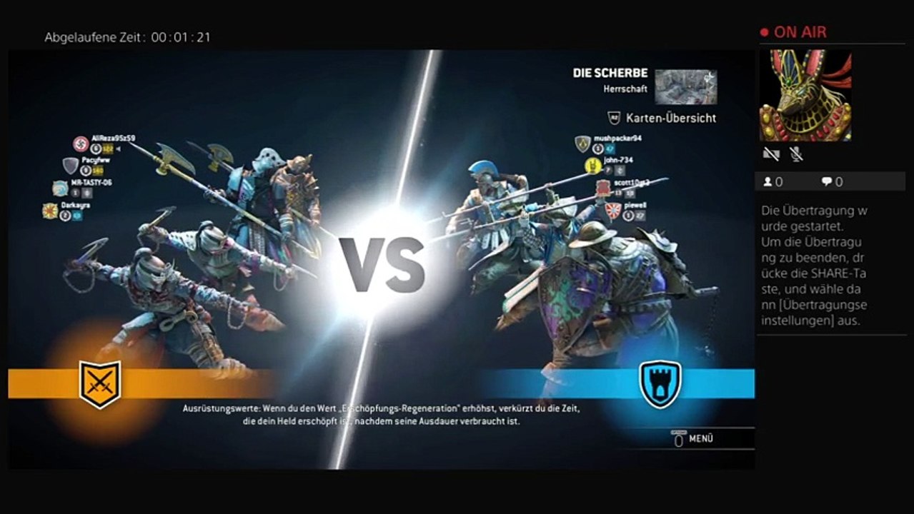 PS4-Live-Übertragung For Honor Shinobi