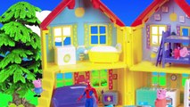 Peppa pig George e Homem aranha Pikachu no Mundo Pokemon capturando vários episódios