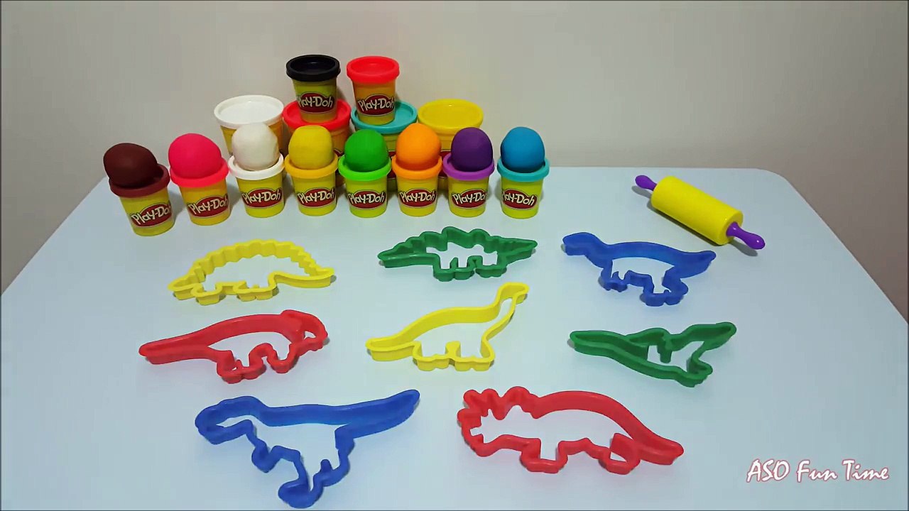 Brontosaurio dinosaurios Aprender estegosaurio tiranosaurio con Playdoh triceratops rawww