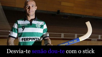 Hoquista Pedro Gil perde a cabeça e até colegas de equipa atropela no derby Sporting vs. Benfica