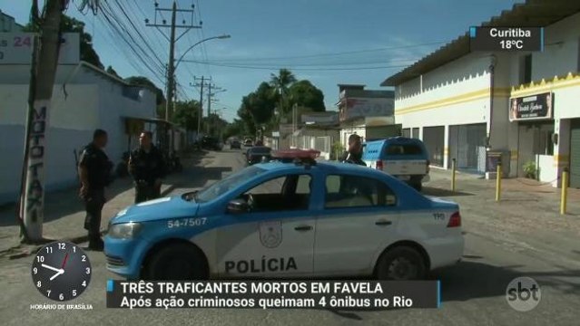 RJ: Três traficantes morrem em troca de tiros com policiais