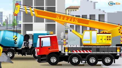 El Tractor es Amarillo y sus amigos infantiles - La zona de construcción - Carritos
