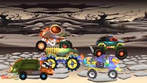 Big Trucks Dump Truck Fuel Tank Tractor Truck Construction Vehicles Video Kids Scary Monster Truck