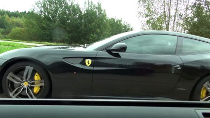 Ferrari FF vs Nissan GT-R R35 550 HP (both stock) UNCUT