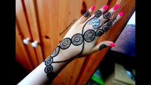 How to apply easy simple circular henna mehndi designs for hands tutorial eid,marraige 2017 (1)