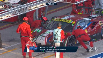 24 Heures du Mans: Arrêt d'urgence de la Ferrari #51
