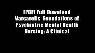 [PDF] Full Download Varcarolis  Foundations of Psychiatric Mental Health Nursing: A Clinical