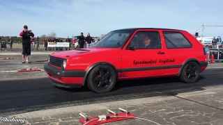 Volkswagen Golf MK2 Compilation   Backfire - Launches