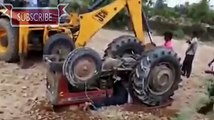 In the accident, the tractor turns horrified