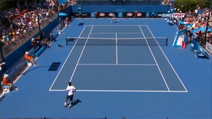 Jerzy Janowicz s'emporte au cours d'un match