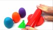 Row Row Row your Boat Colors & Shapes sing along - Play Doh Surprise Eggs
