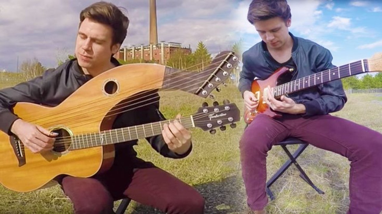 Breathe (In The Air) - Pink Floyd (Dark Side of the Moon) - Harp Guitar Cover - Jamie Dupuis