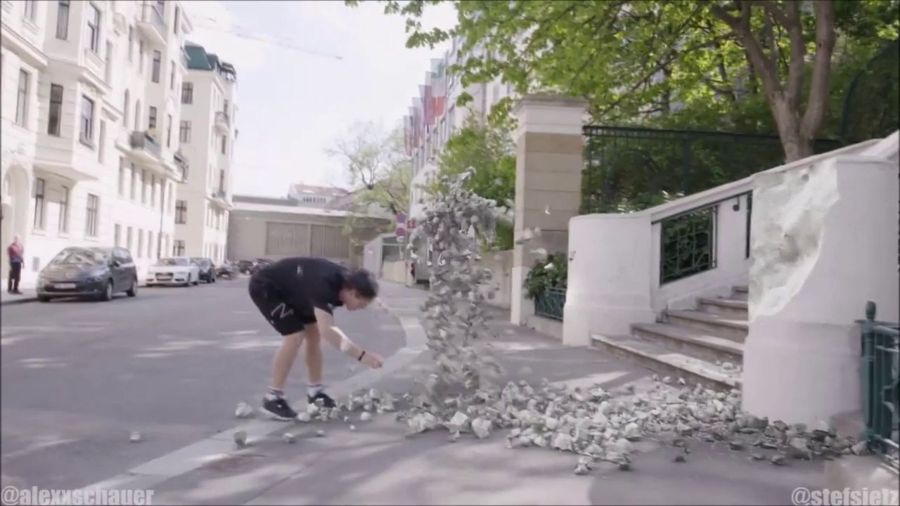 Free rider VS mur de pierre... Le mur gagne