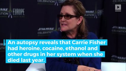 Carrie Fisher autopsy reveals cocaine and heroine in her system