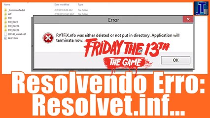 Como Corrigir o Erro RESOLT.INF no Friday 13th ⚙️