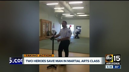 Two heroes save man in Scottsdale martial arts class