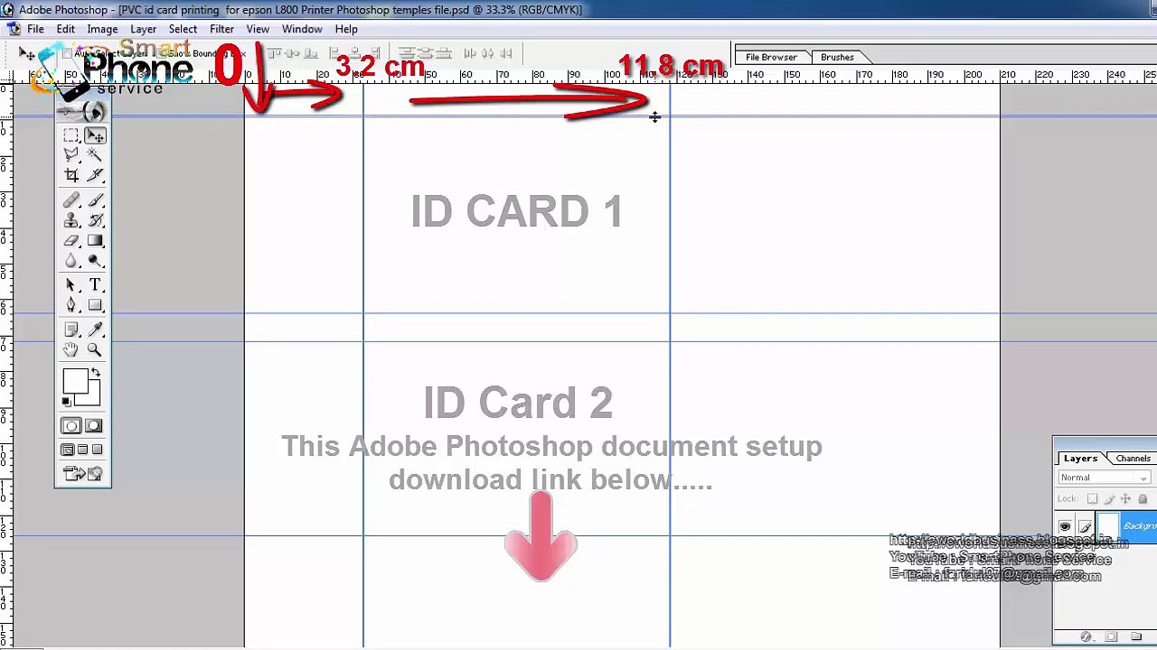 PVC Id Card Printing Page Layout Template Forasd Epson L800 L805 