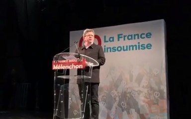 Le discours de Mélenchon à Marseille après l'annonce des premiers résultats