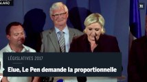 Législatives 2017 : élue, Marine Le Pen demande de nouveau la proportionnelle