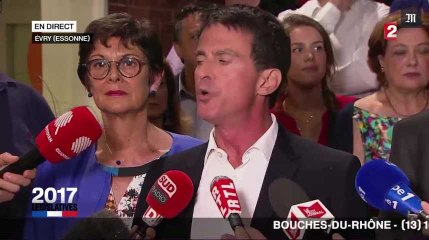 Législatives 2017 - Manuel Valls : "je suis élu avec 50,3 % des voix"