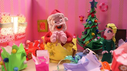 s from Santa Claus - Zombie, Dragon, Pranks Elsa Frozen Stop Motion