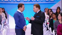 Silvio Santos recebe o prefeito de SP, João Dória