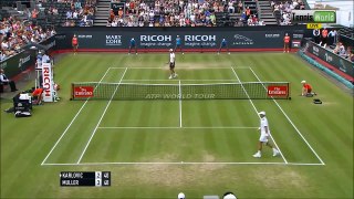 Ivo KARLOVIC vs Gilles MULLER Highlights Hertogenbosch ATP 2017
