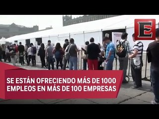 Arranca Feria del Empleo en el Zócalo de la Ciudad de México