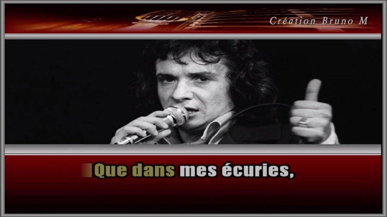 Michel Sardou - Un roi barbare KARAOKE / INSTRUMENTAL