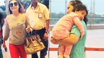 Rani Mukerji Spotted With Daughter Adira At The Airport
