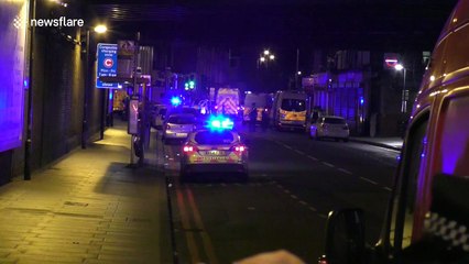 Van driven into crowd of worshippers outside mosque in North London