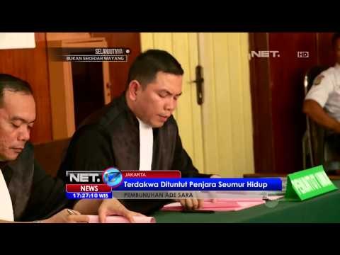 Dua terdakwa pembunuhan Ade Sara dituntut penjara seumur hidup - NET17