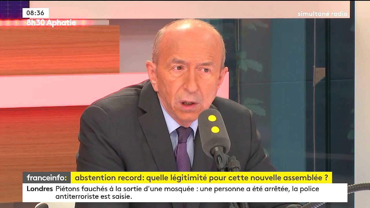 #legislatives2017 "Il faut aller très vite, c'est pour cela qu'Emmanel Macron a parlé d'ordonnances. Si on laisse se réaliser le temps normal d'une loi il faut environ deux ans", Gérard Collomb, ministre de l'Intérieur