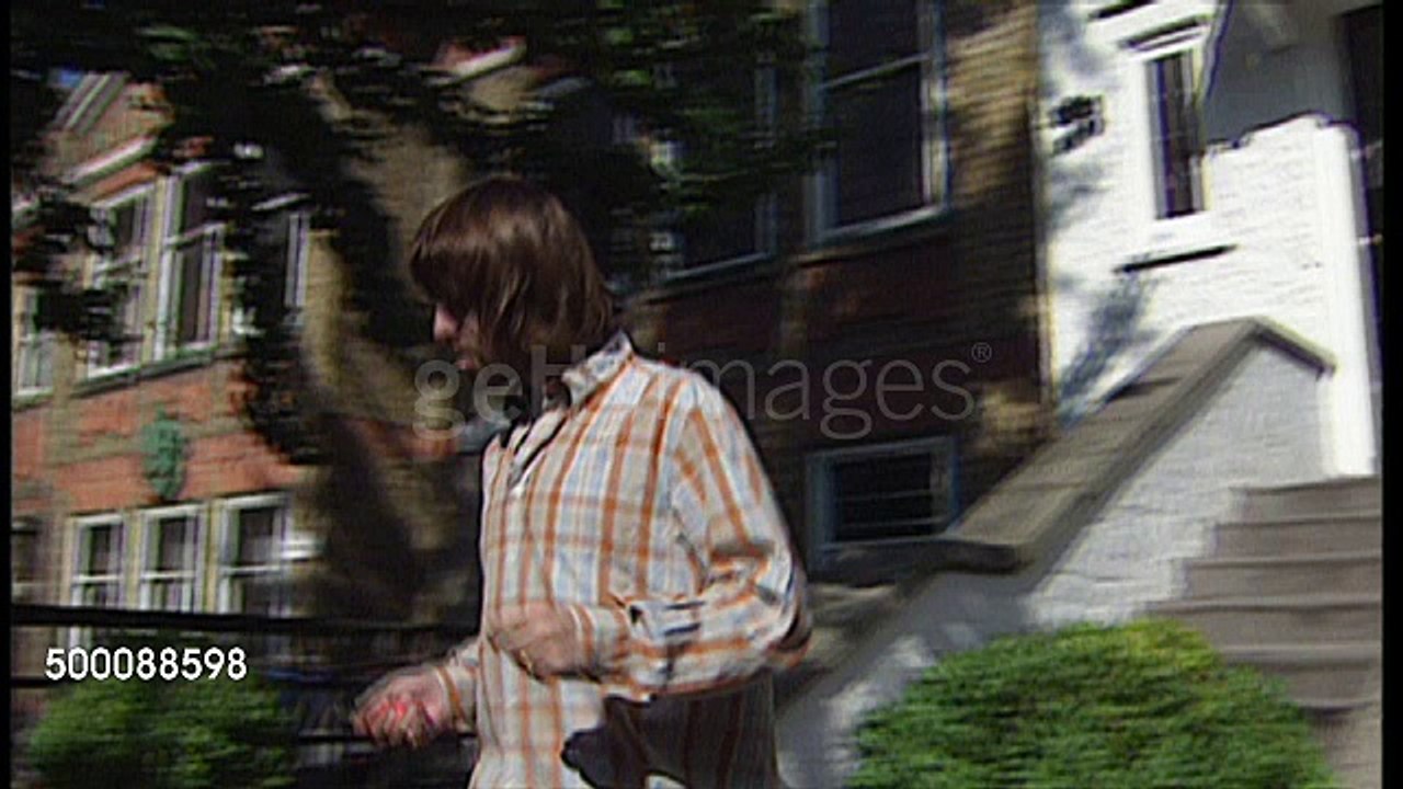 Liam Gallagher departing his house in Hampstead