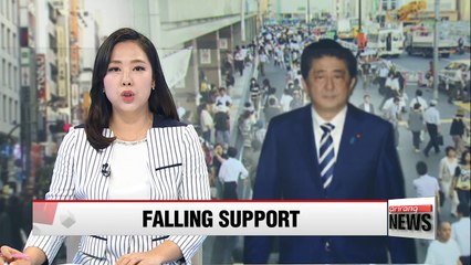 Abe cabinet's support rate plunges over school scandal, controversial bill