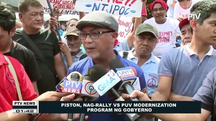 Piston, nag-rally vs PUV Modernization Program ng Gobyerno