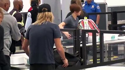 61.Foo Fighters Drummer Taylor Hawkins Handles Enhanced Pat-Down By LAX TSA Like A Champ