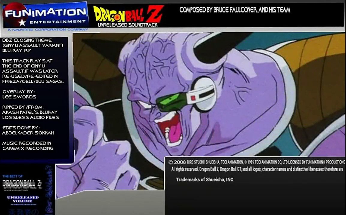 (Unreleased) Closing theme (Bluray Rip) (Ginyu Assault Ending Variant)