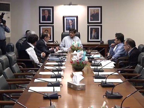Sindh Chief Minister Syed Murad Ali Shah presides over a meeting regarding RBOD-II Judicial Commission on Water