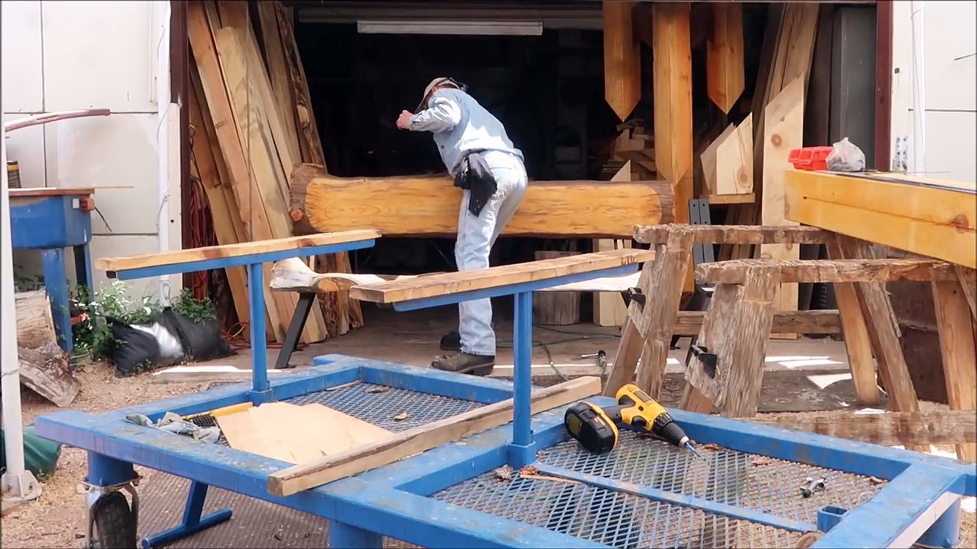 Building Public Park Benches John Venezia Community Park Video