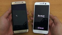 Samsung galaxy s7 edge vs Htc 10 spasdeed test !!!!